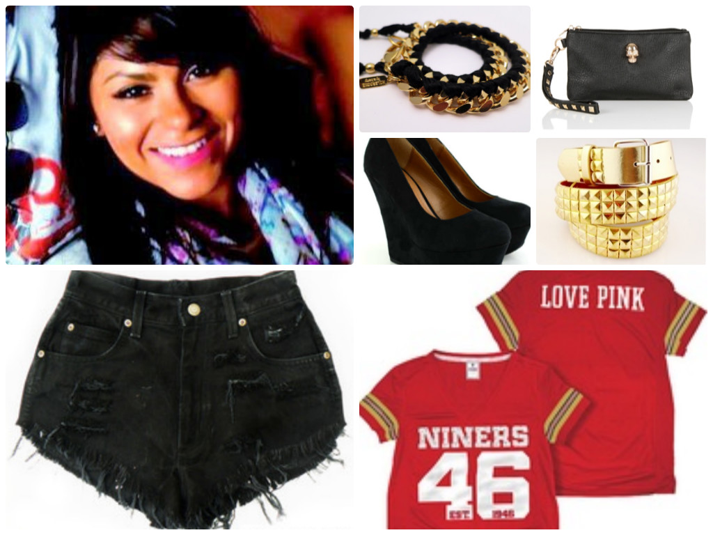 Claduia Superbowl Outfit